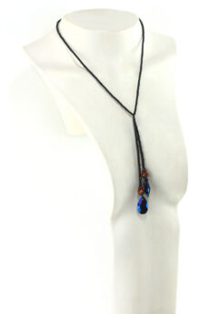 Lasso Dark Magnétique en Perles naturelles – Élégance & Mystère