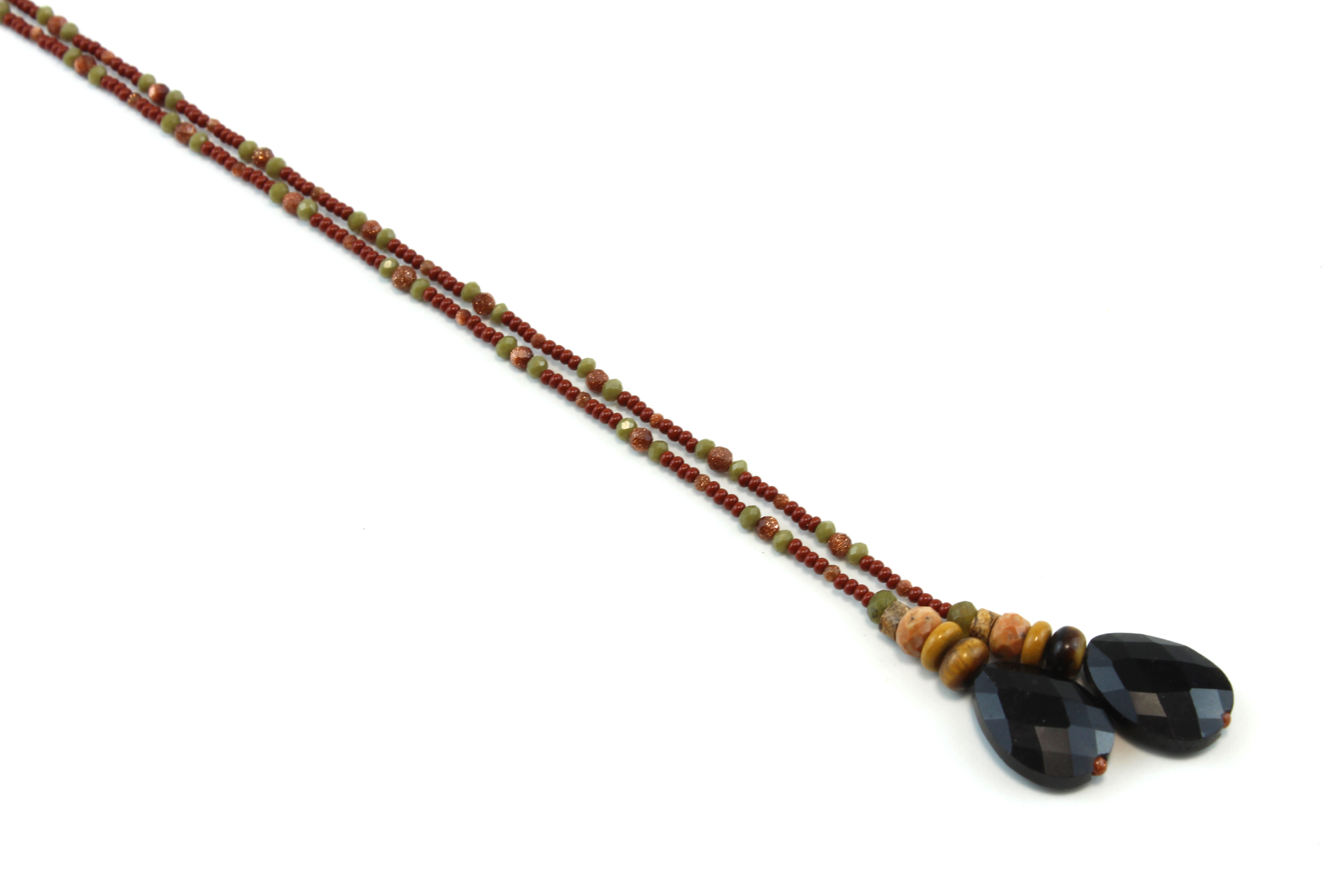 Lariat bohème en Obsidienne – Élégance naturelle et intemporelle – Image 5