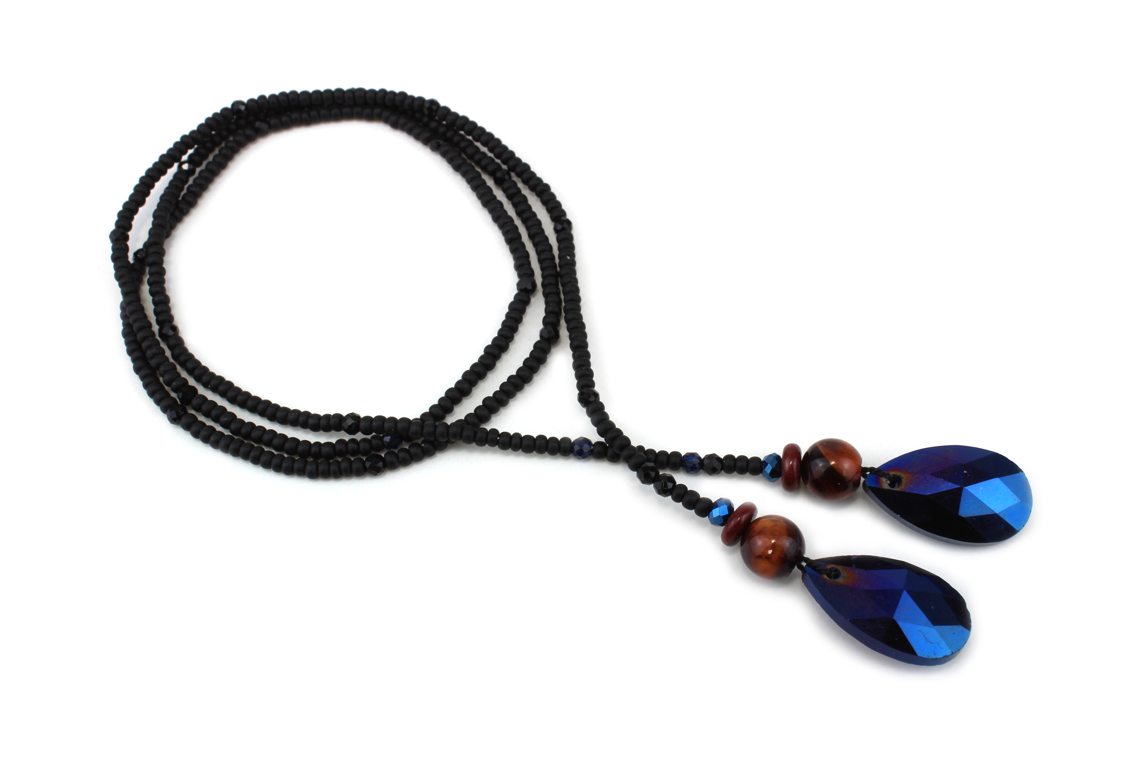 Lasso Dark Magnétique en Perles naturelles – Élégance & Mystère – Image 3