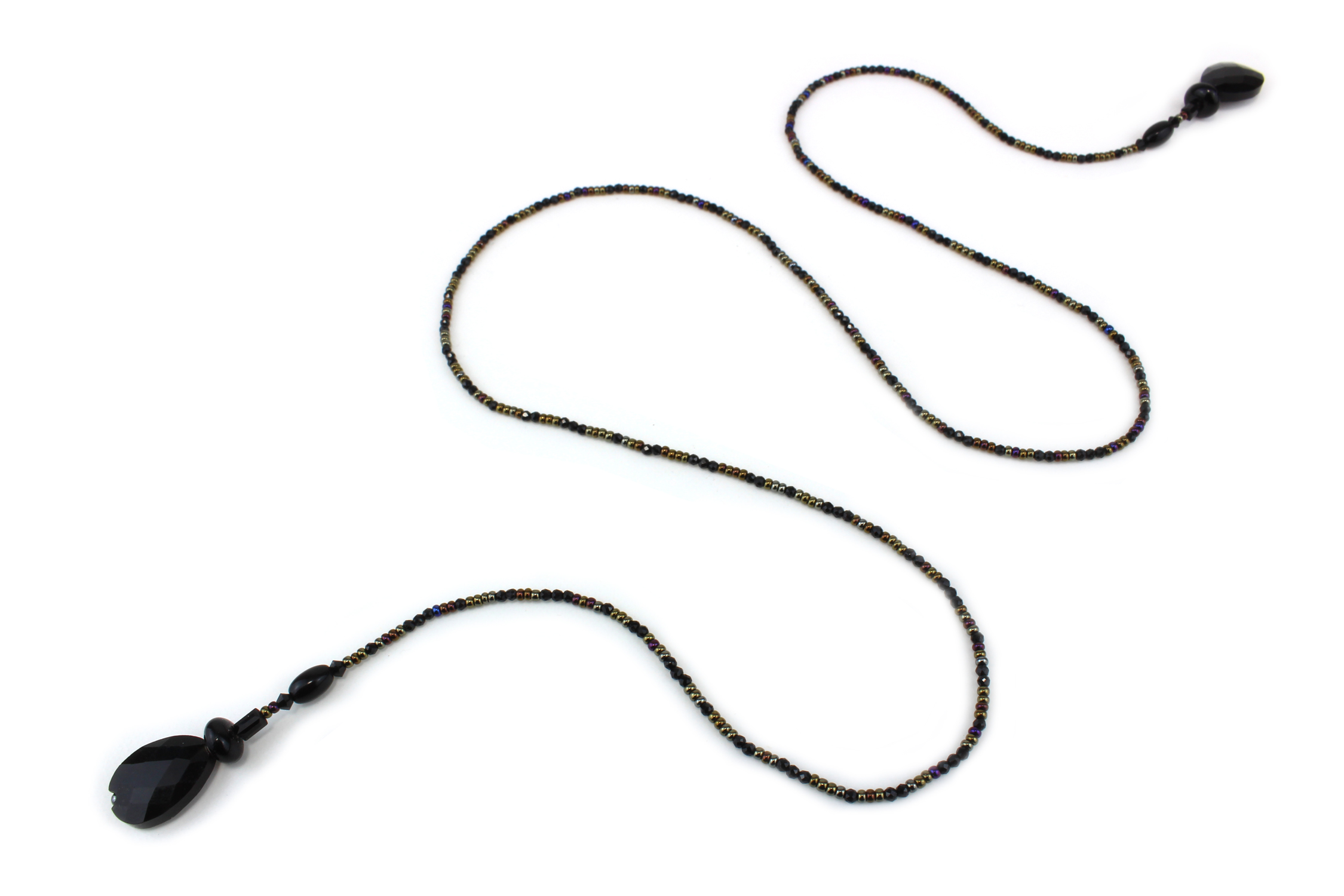 Lasso Noir et Métal en Onyx – Bijou Dualité Nocturne – Image 2