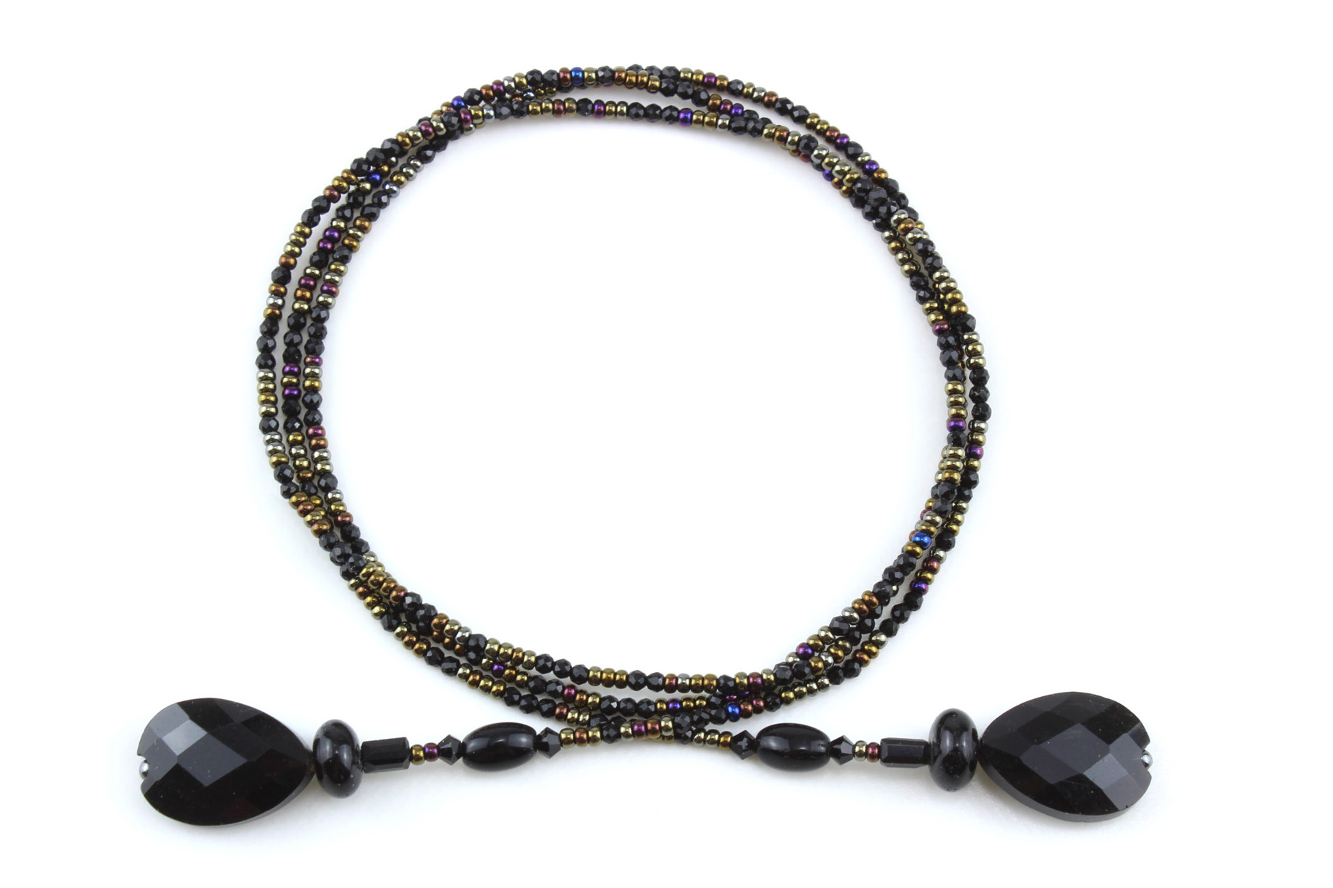 Lasso Noir et Métal en Onyx – Bijou Dualité Nocturne – Image 3